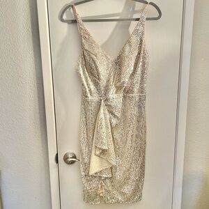 Gold/Champagne Colored Sequence Dress